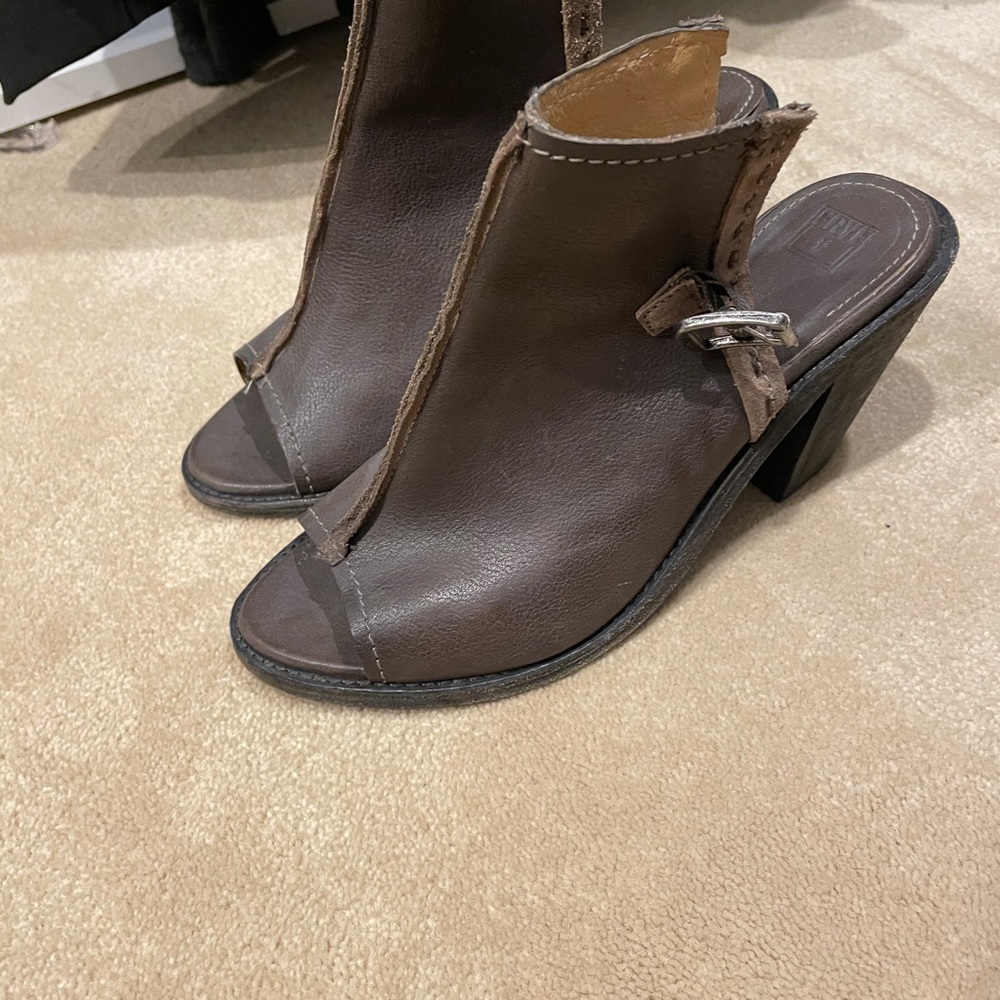 Frye open toe wedge sandals